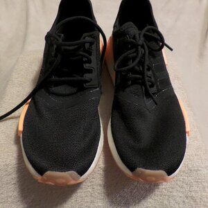 Adidas Women’s NMD R1 Black, Orange Running Shoes – Size 7.5
